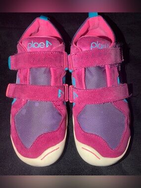 PLAE Kids Magenta and Purple Hook-and-Loop Sneakers